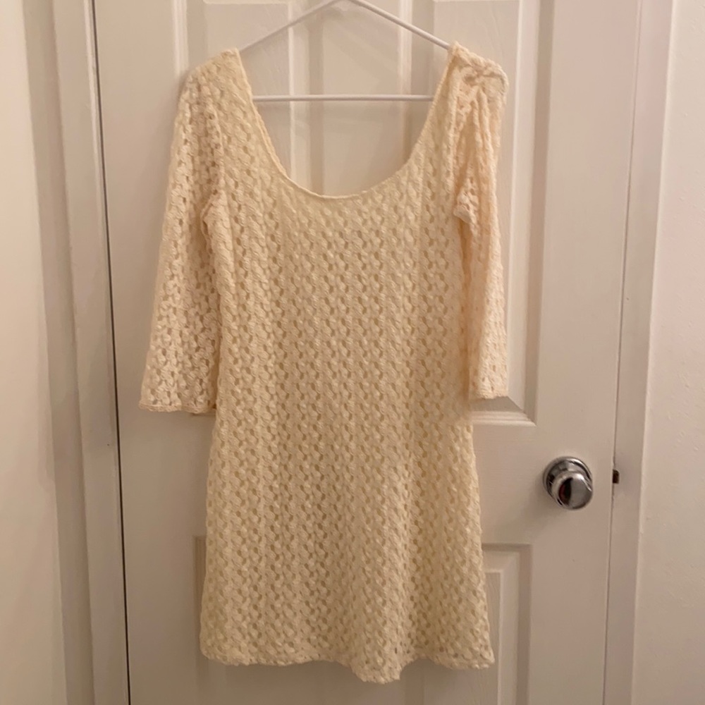 Cream Lace Dress